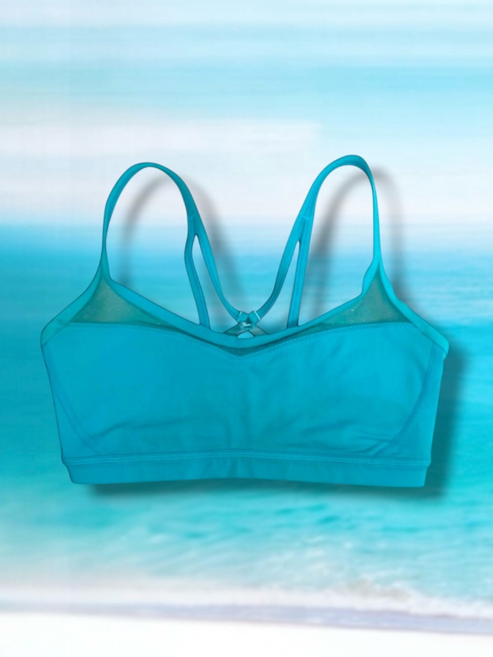 💗🍋LULULEMON Sweaty Endeavor Bra • Peacock Blue • Size 6